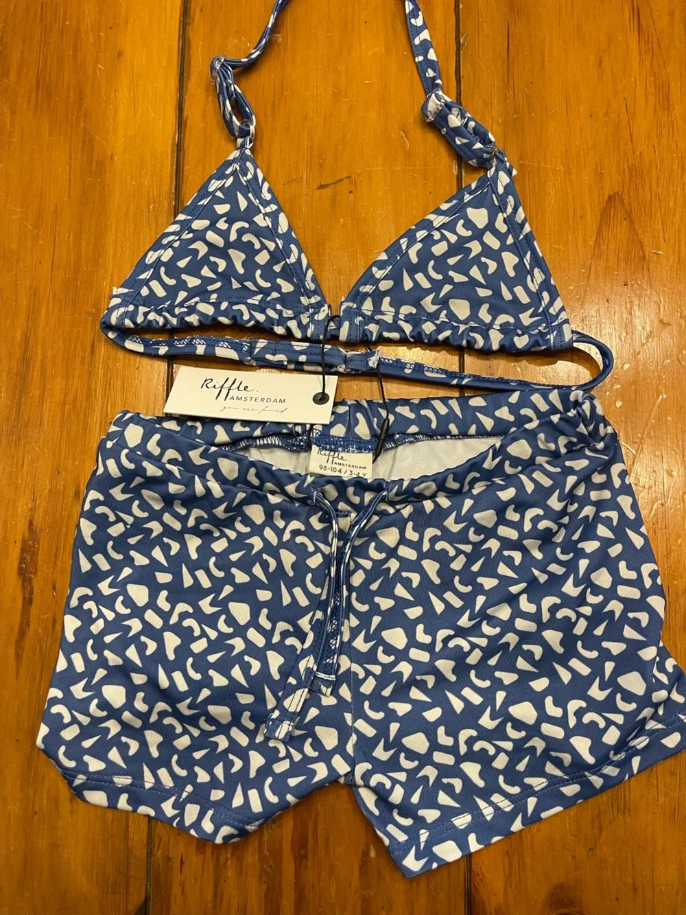Riffle Amsterdam Blue & White Printed Bikini Set
